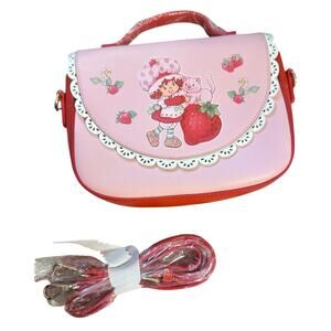 NEW Strawberry Shortcake Crossbody Bag Purse Shoulder Pink Adjustable Strap